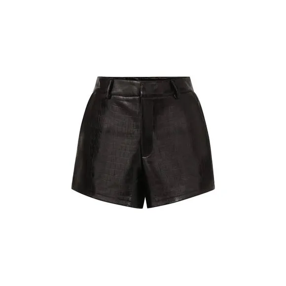 NOLI Yoga Jaclyn Faux Croc Patent Black Shorts