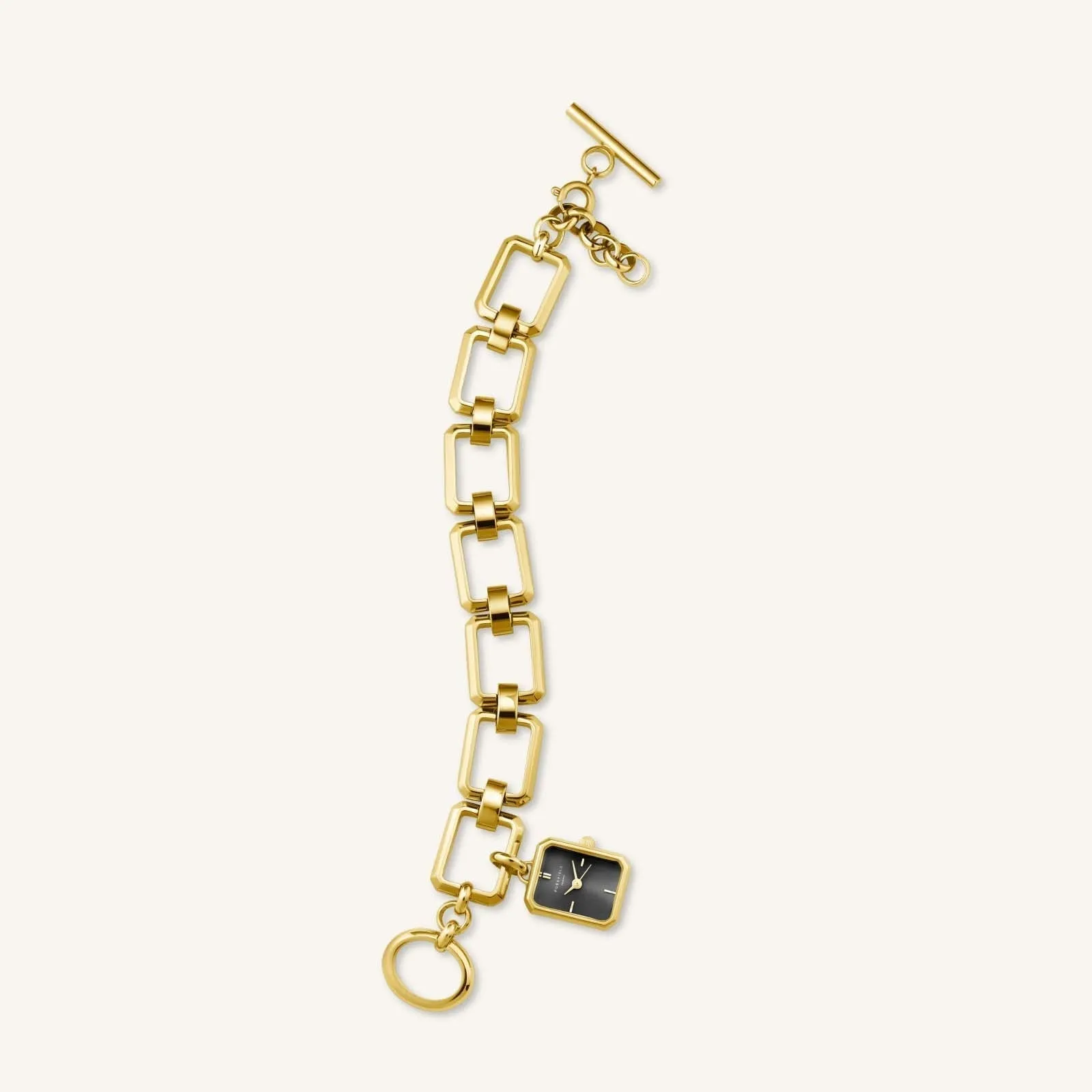 Octagon Chain Gold Black