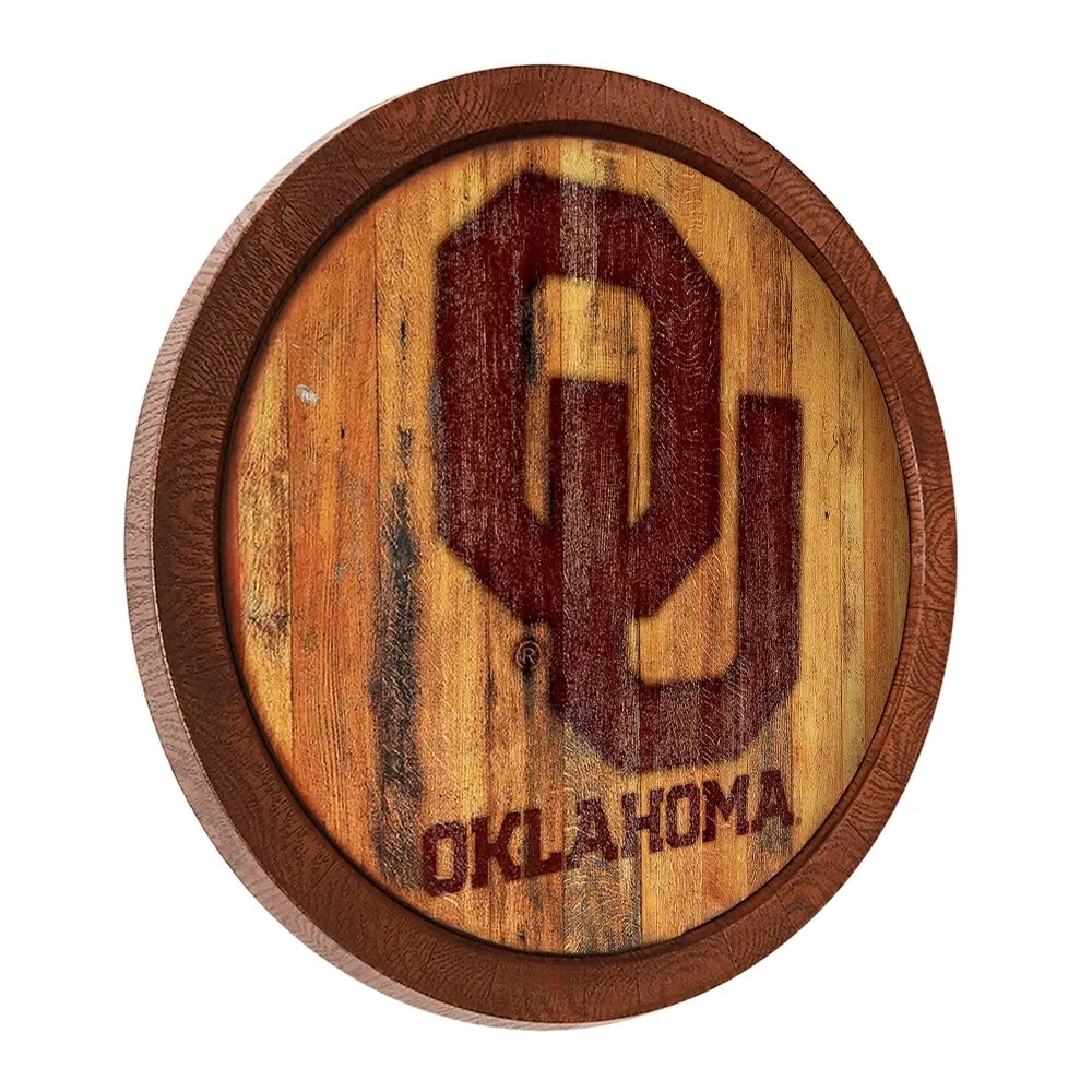 Oklahoma Sooners: Branded "Faux" Barrel Top Sign