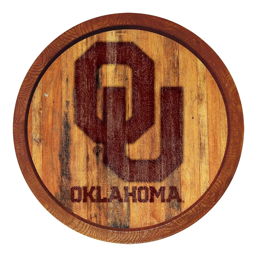 Oklahoma Sooners: Branded "Faux" Barrel Top Sign