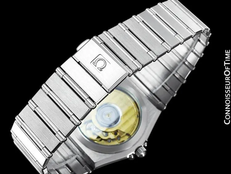 Omega Constellation Manhattan Mens Large Chronometer Watch, Automatic, Date - Brushed Stainless Steel