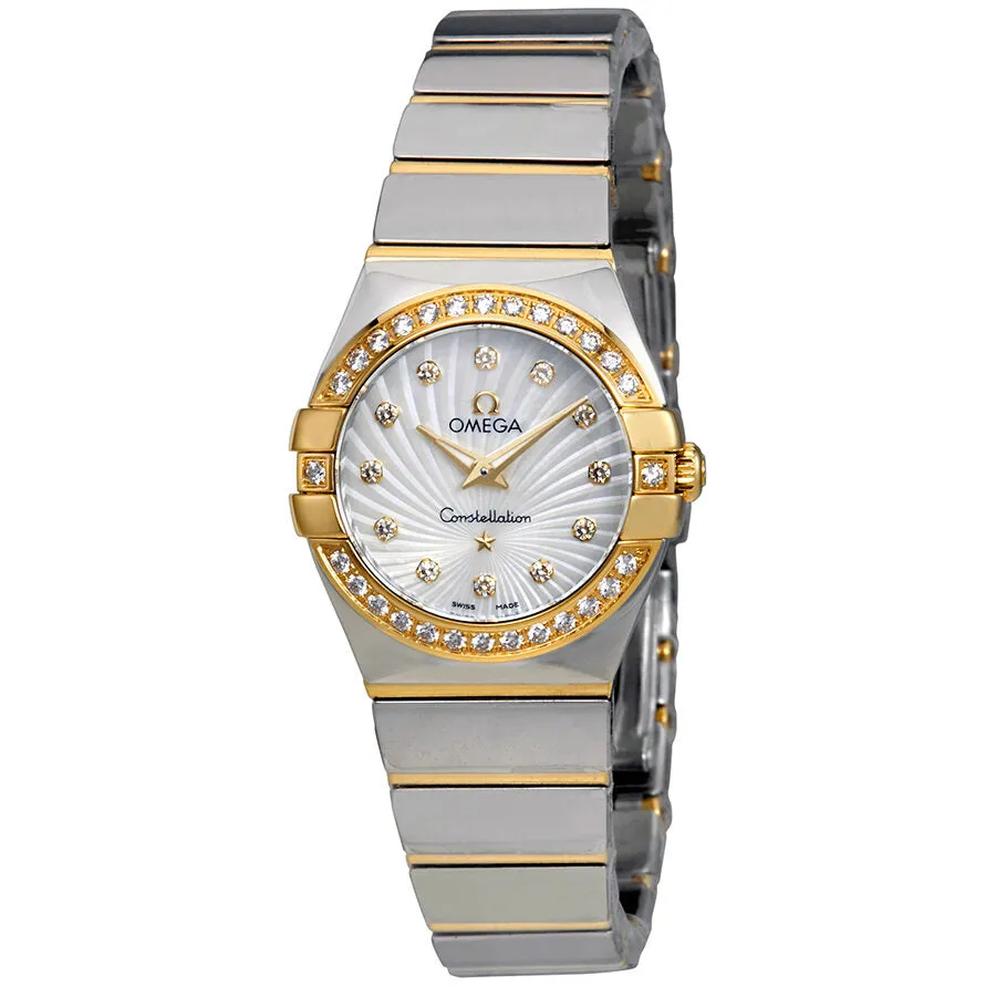 Omega Constellation Mother of Pearl Diamond Dial Ladies Watch 123.25.24.60.55.008