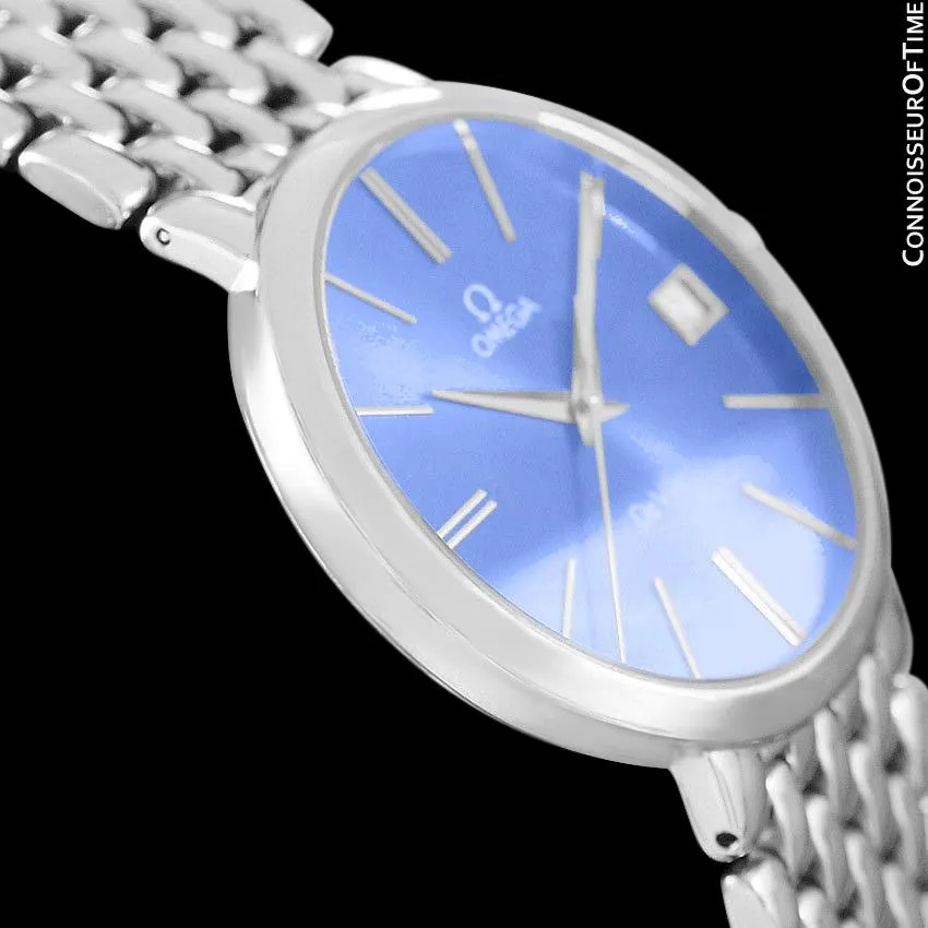 Omega De Ville Mens Ultra Thin Dress Watch with Bracelet - Stainless Steel