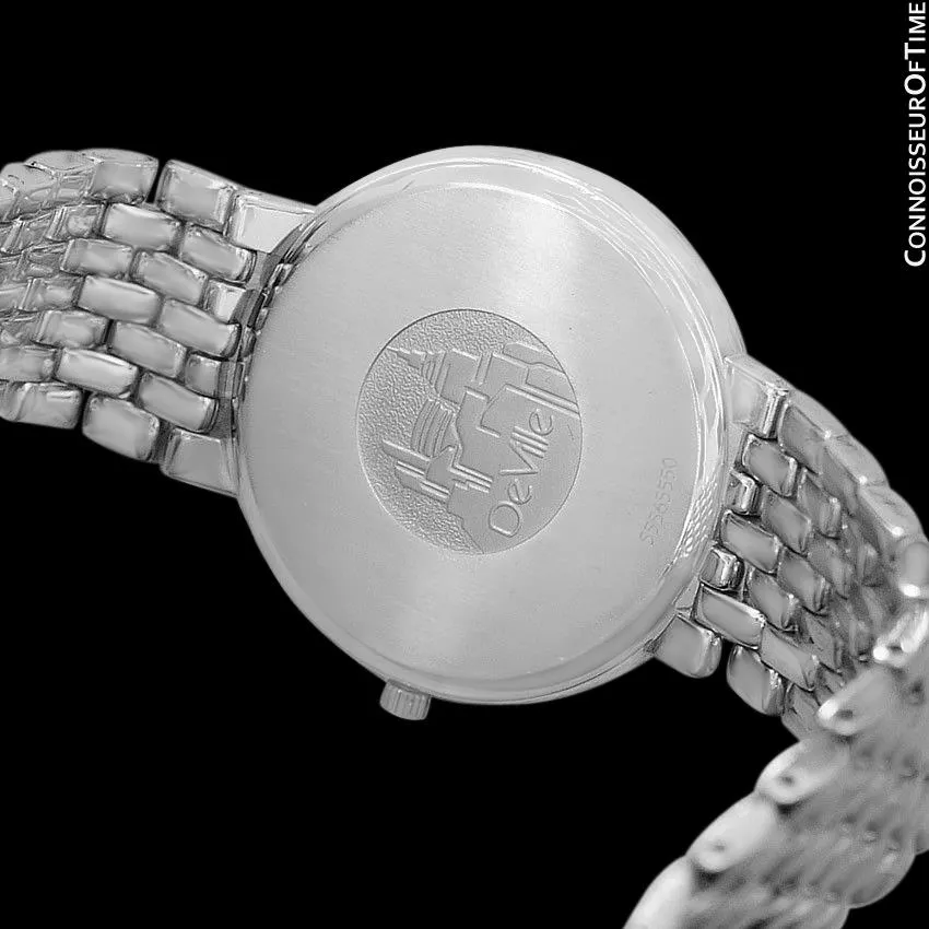 Omega De Ville Mens Ultra Thin Dress Watch with Bracelet - Stainless Steel