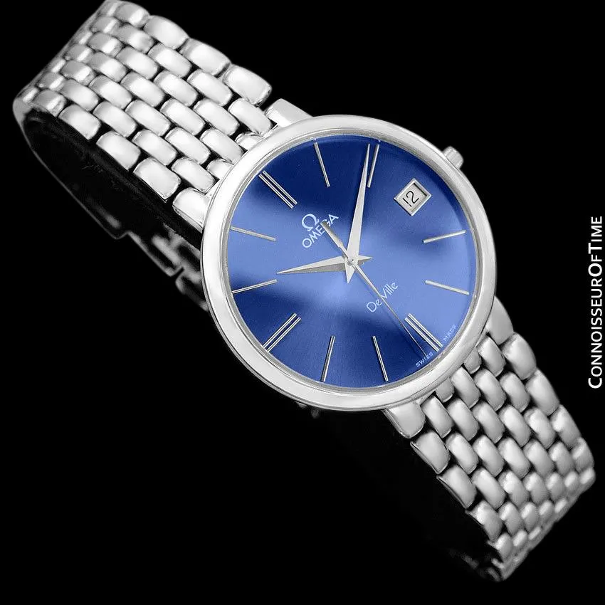 Omega De Ville Mens Ultra Thin Dress Watch with Bracelet - Stainless Steel