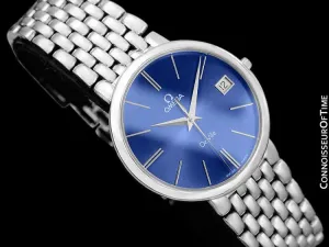 Omega De Ville Mens Ultra Thin Dress Watch with Bracelet - Stainless Steel