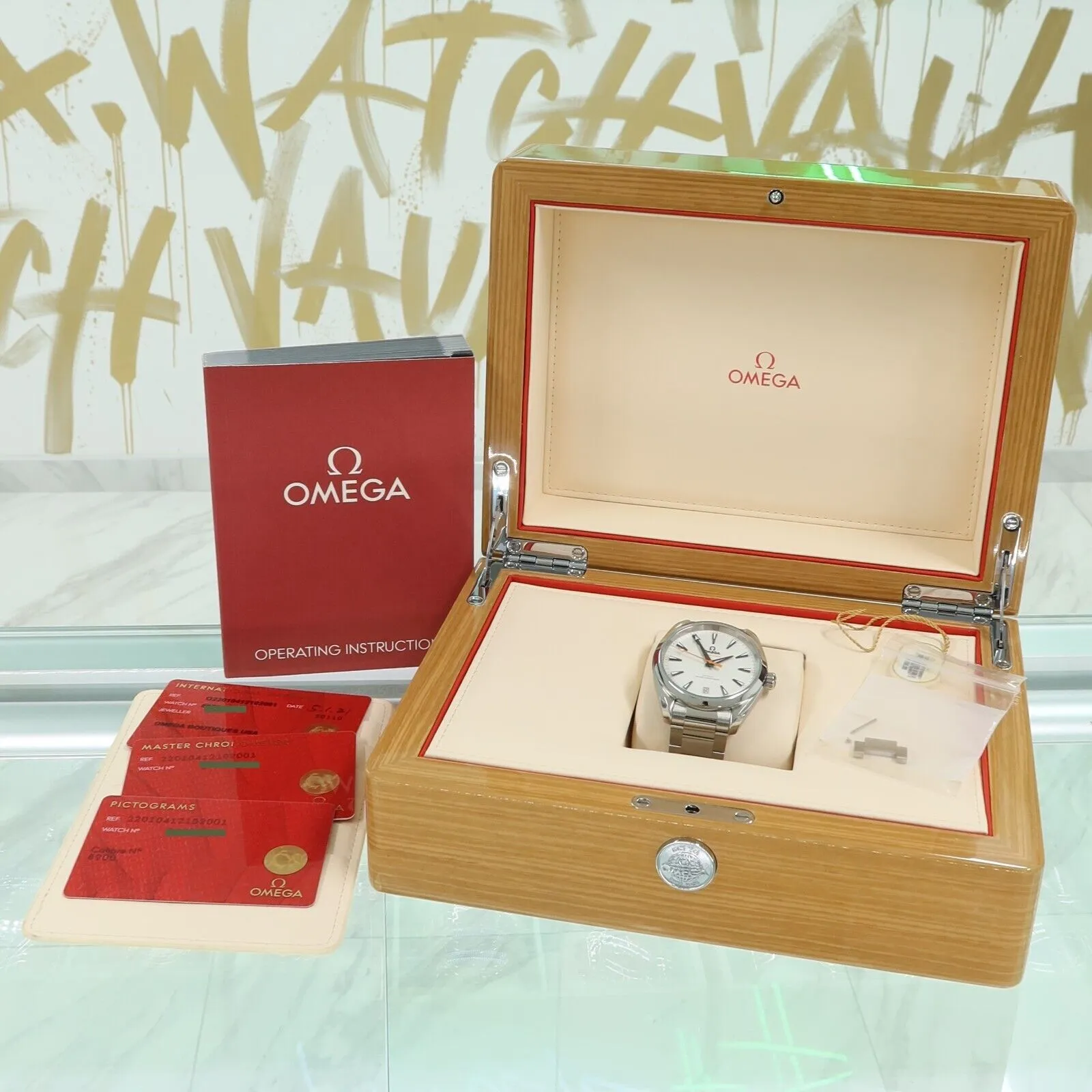Omega Seamaster Aqua Terra Silver Dial Orange Hand Steel 220.10.41.21.02.001