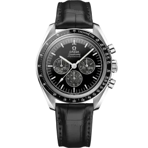 Omega Speedmaster Calibre 321 42 mm, platinum on leather strap
