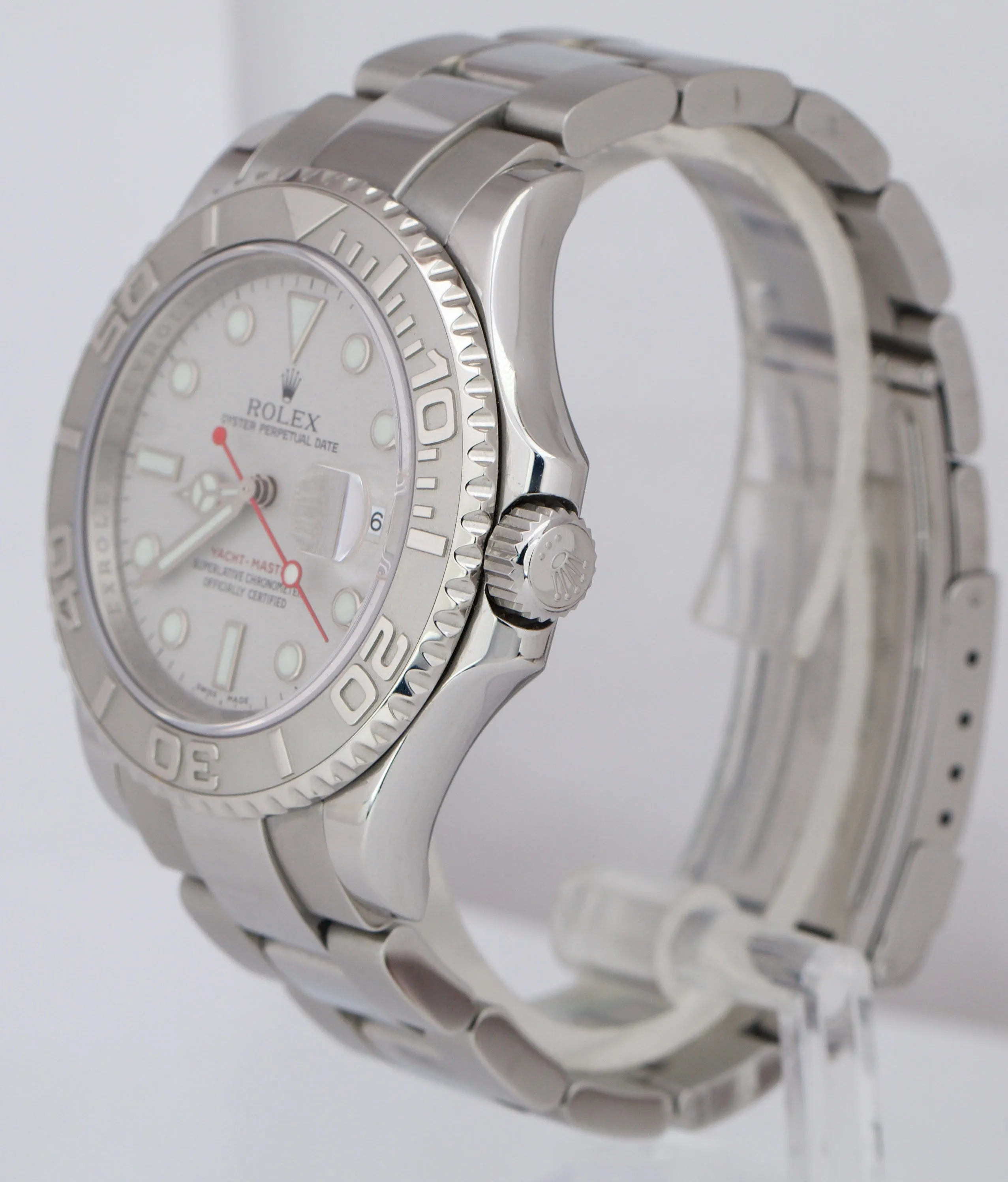 OPEN CARD UNPOLISHED Rolex Yacht-Master 16622 REHAUT Platinum Steel 40mm Watch