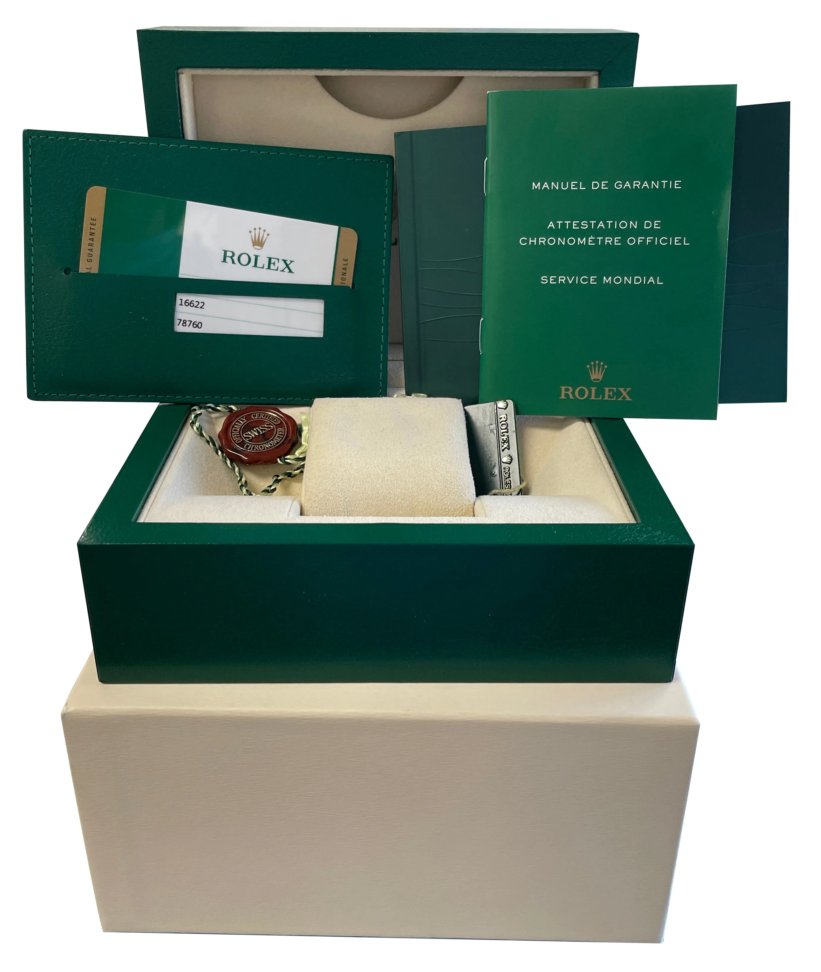 OPEN CARD UNPOLISHED Rolex Yacht-Master 16622 REHAUT Platinum Steel 40mm Watch
