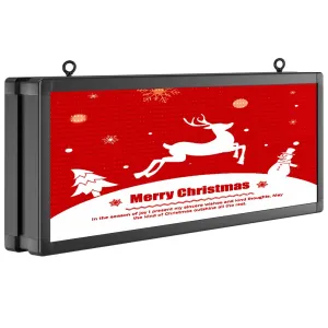 Outdoor Double Sided LED Signs Full Color Programmable  39"x 14" with WIFI, P10, Programmable Scrolling LED Display,Texts and Image Display for LED Advertising Sign Board (Double sides)