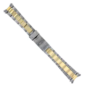 OYSTER WATCH BAND FOR ROLEX SUBMARINER GMT DAYTONA 16528 16713 16718 18K/SS 20MM