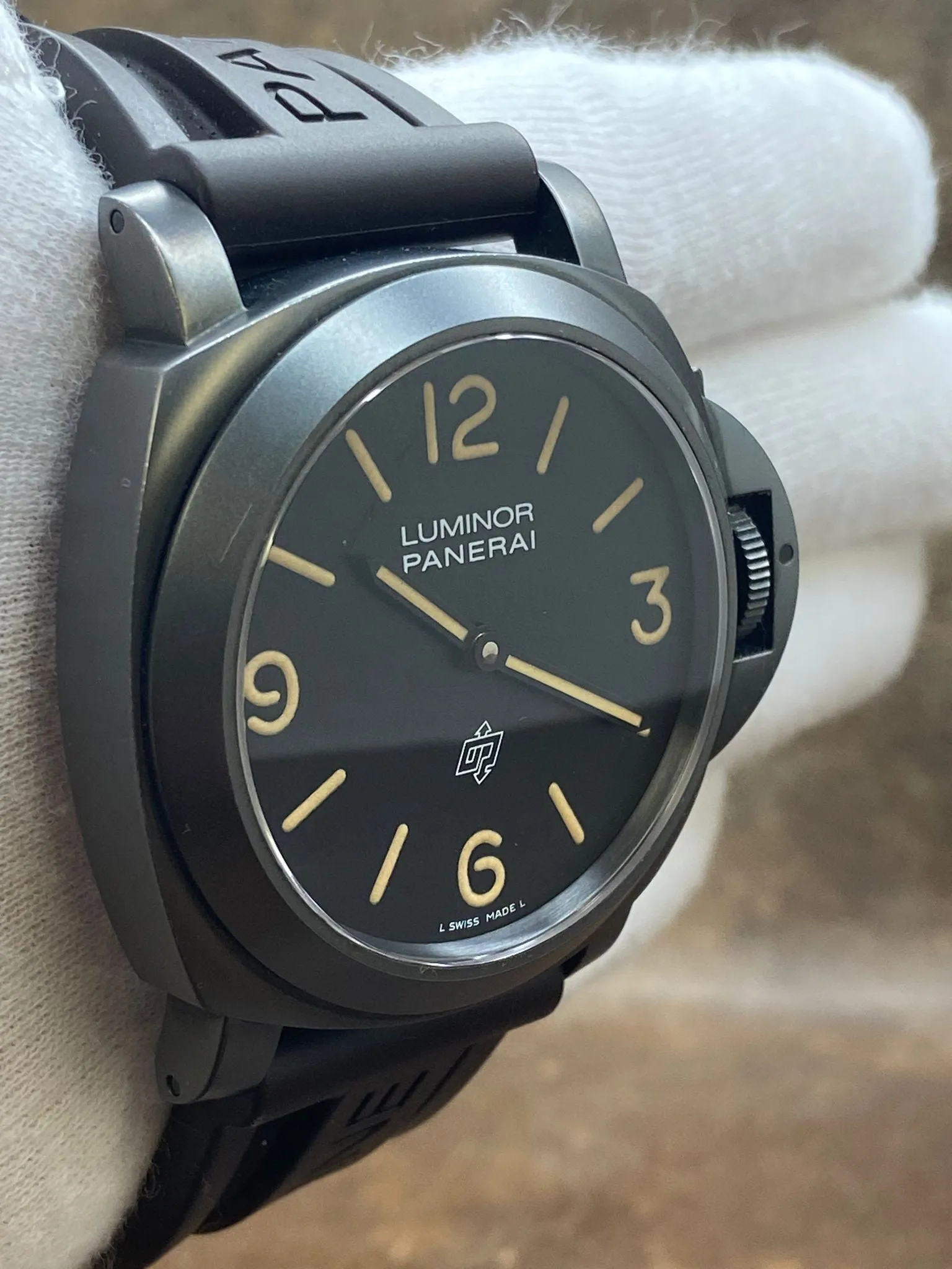Panerai Luminor Base Logo PVD Paneristi PAM00360 Black Dial Manual Wind Men's Watch