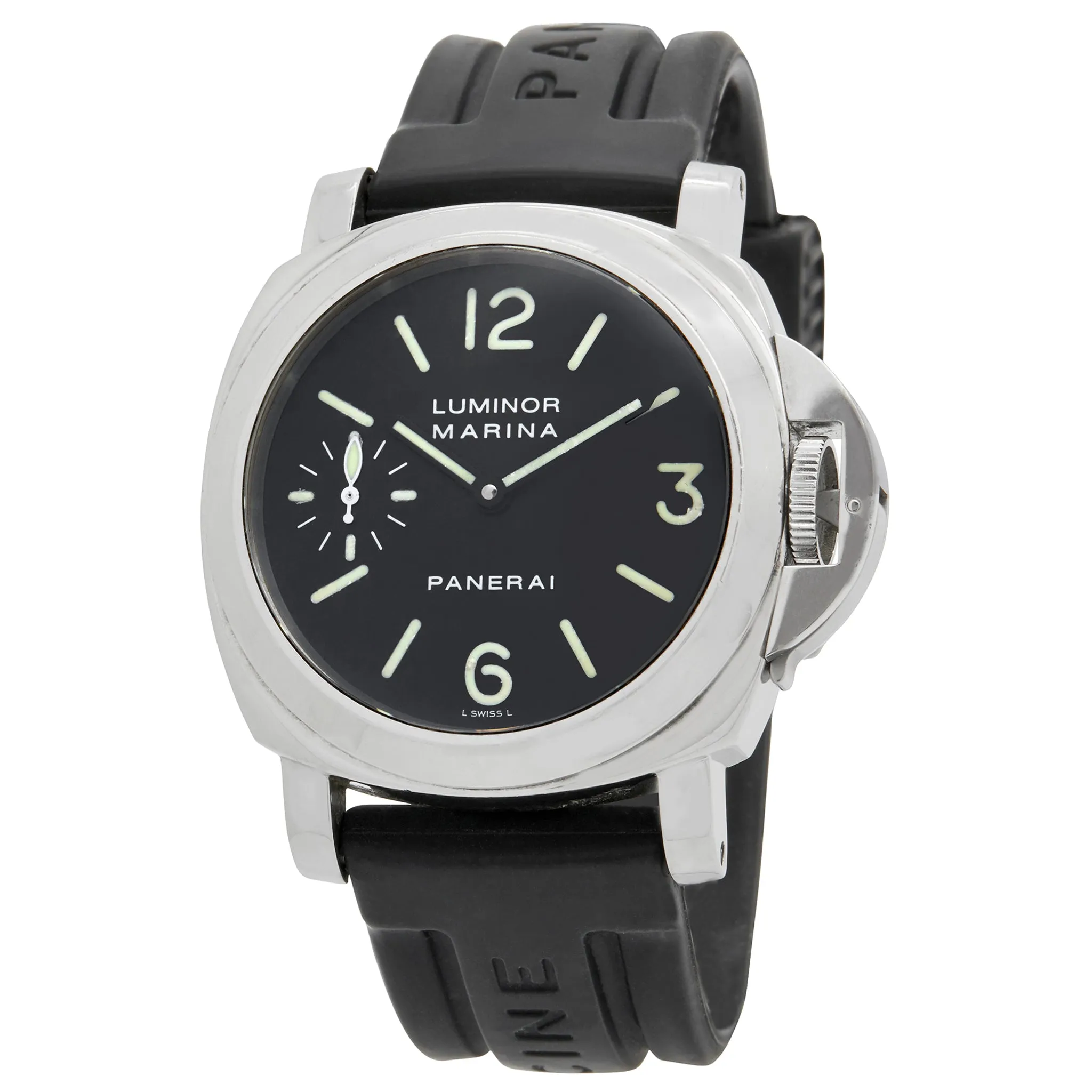 Panerai Luminor Marina Pam 001 Black Dial Hand Wind Men's Watch