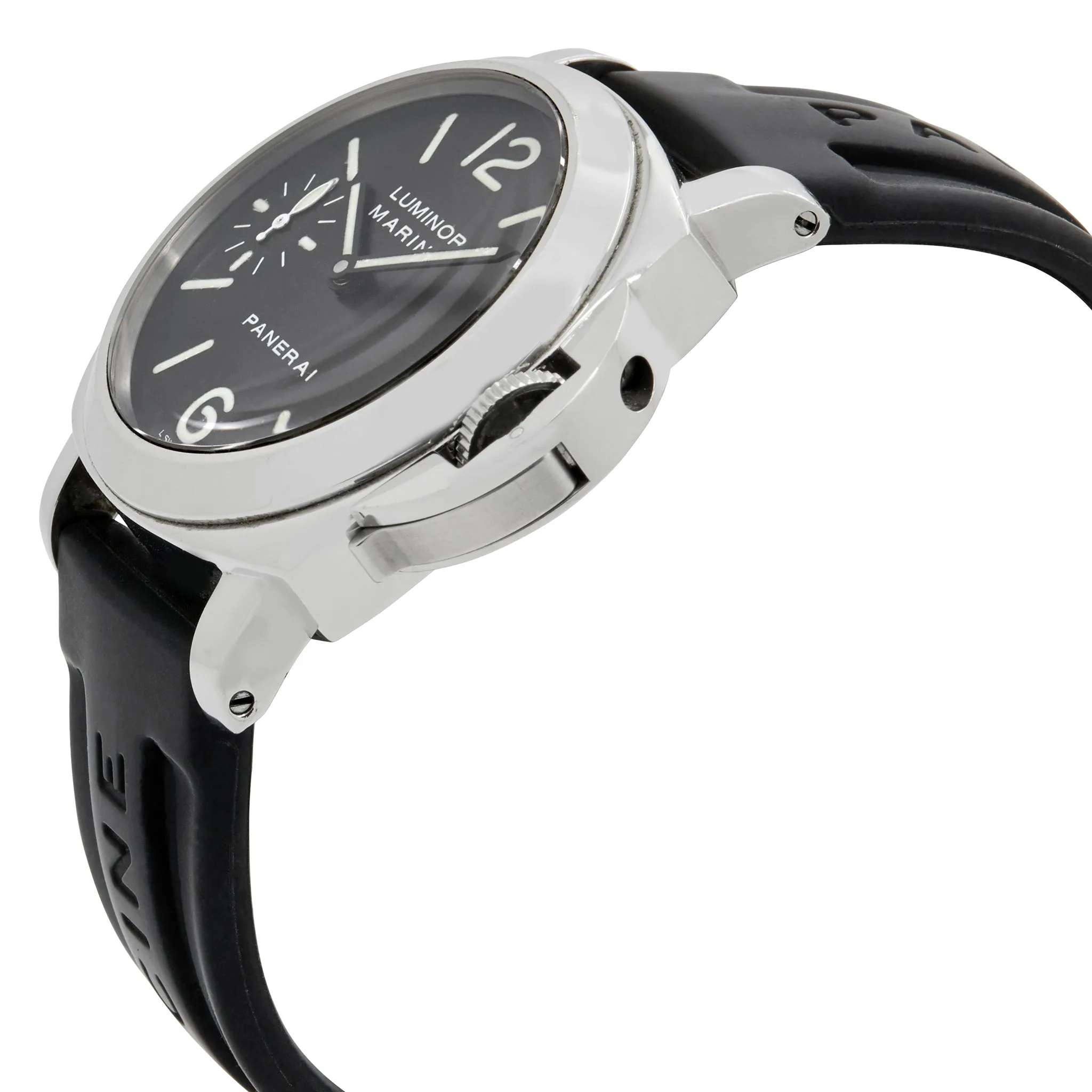 Panerai Luminor Marina Pam 001 Black Dial Hand Wind Men's Watch