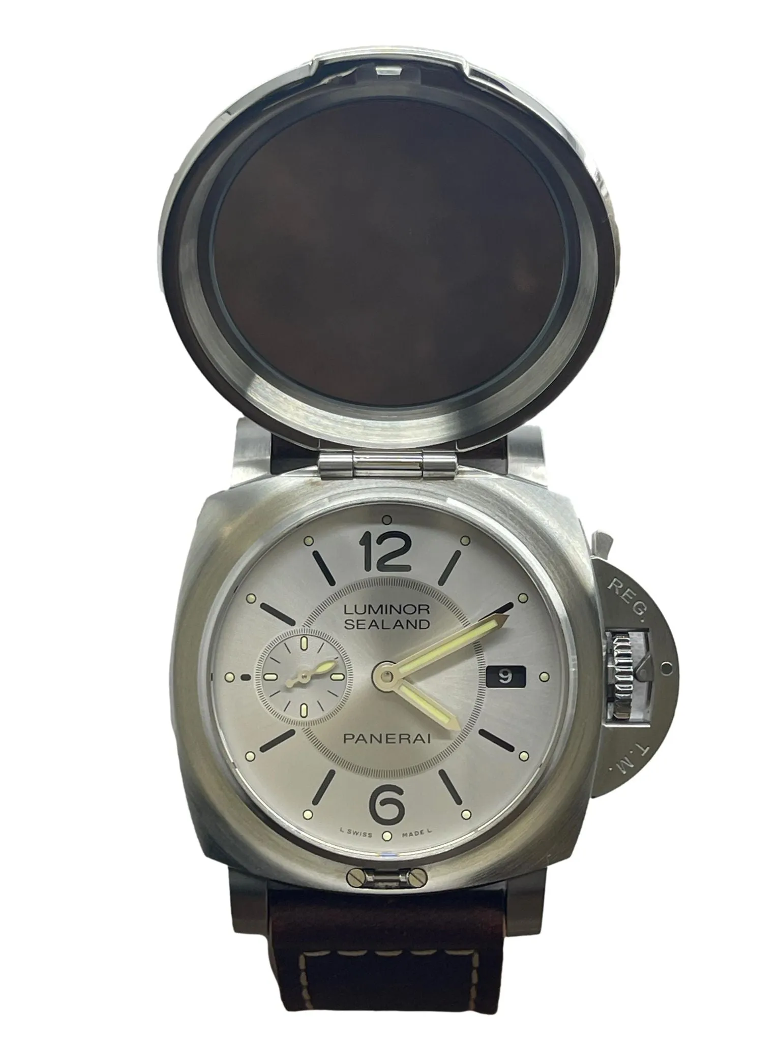 Panerai Luminor Sealand Rooster L.E 100pcs PAM00852 Silver Dial Automatic Men's Watch