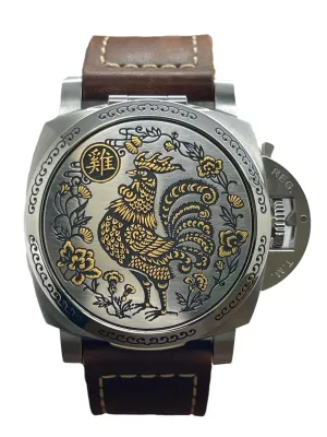 Panerai Luminor Sealand Rooster L.E 100pcs PAM00852 Silver Dial Automatic Men's Watch