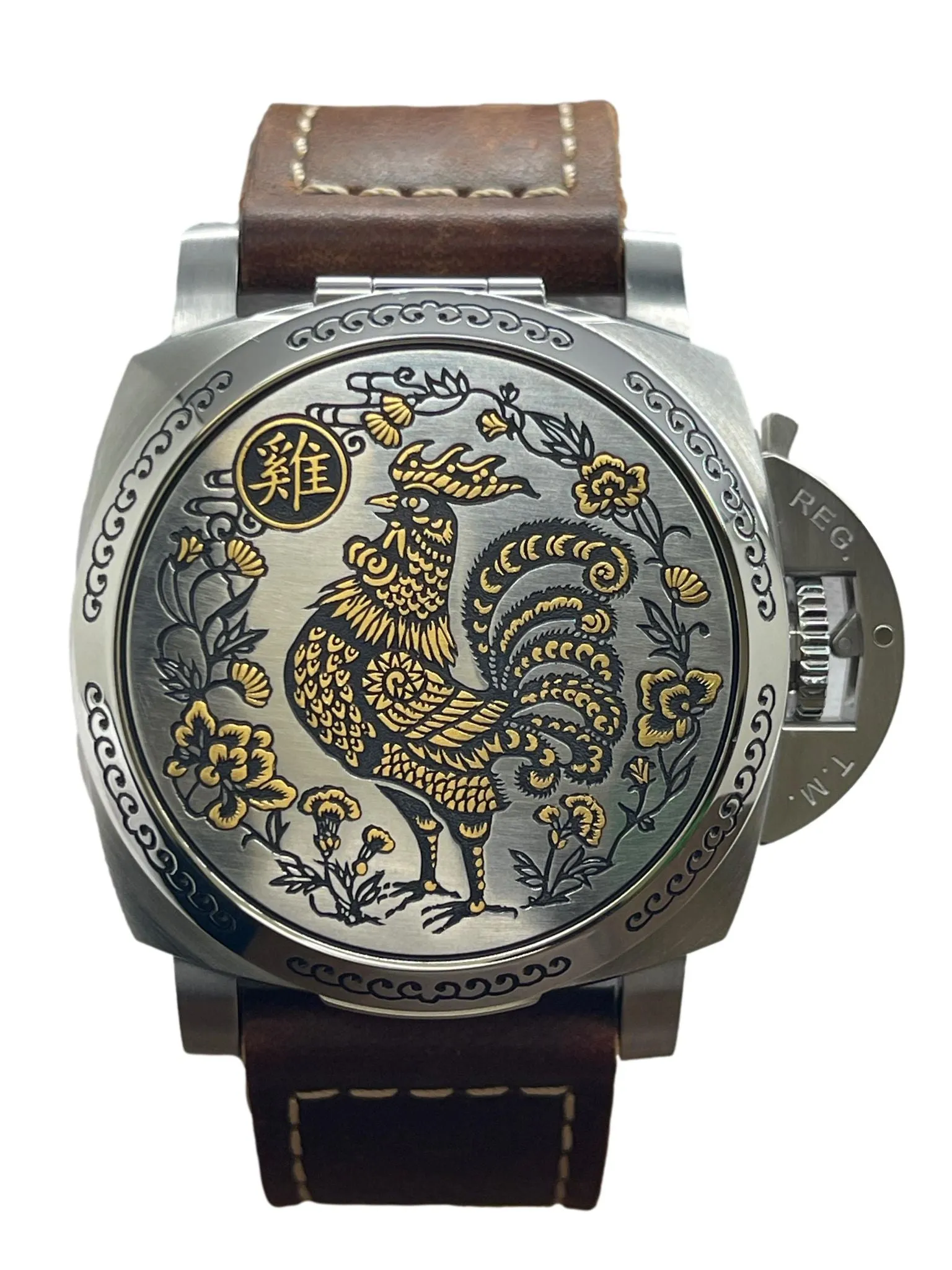 Panerai Luminor Sealand Rooster L.E 100pcs PAM00852 Silver Dial Automatic Men's Watch