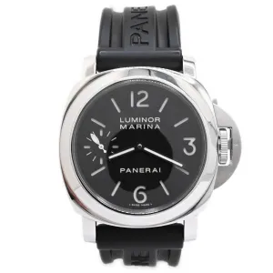 Panerai Men's Luminor Marina 44mm Black Dial Watch Reference #: PAM0111