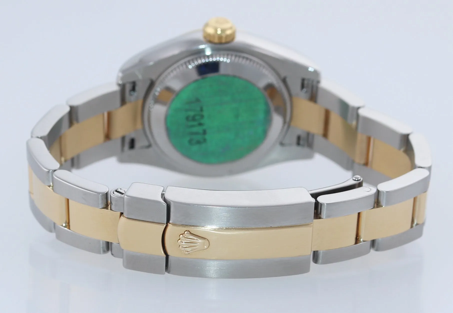 PAPERS Ladies Rolex DateJust 179173 Meteorite Dial Two-Tone Gold Oyster Watch