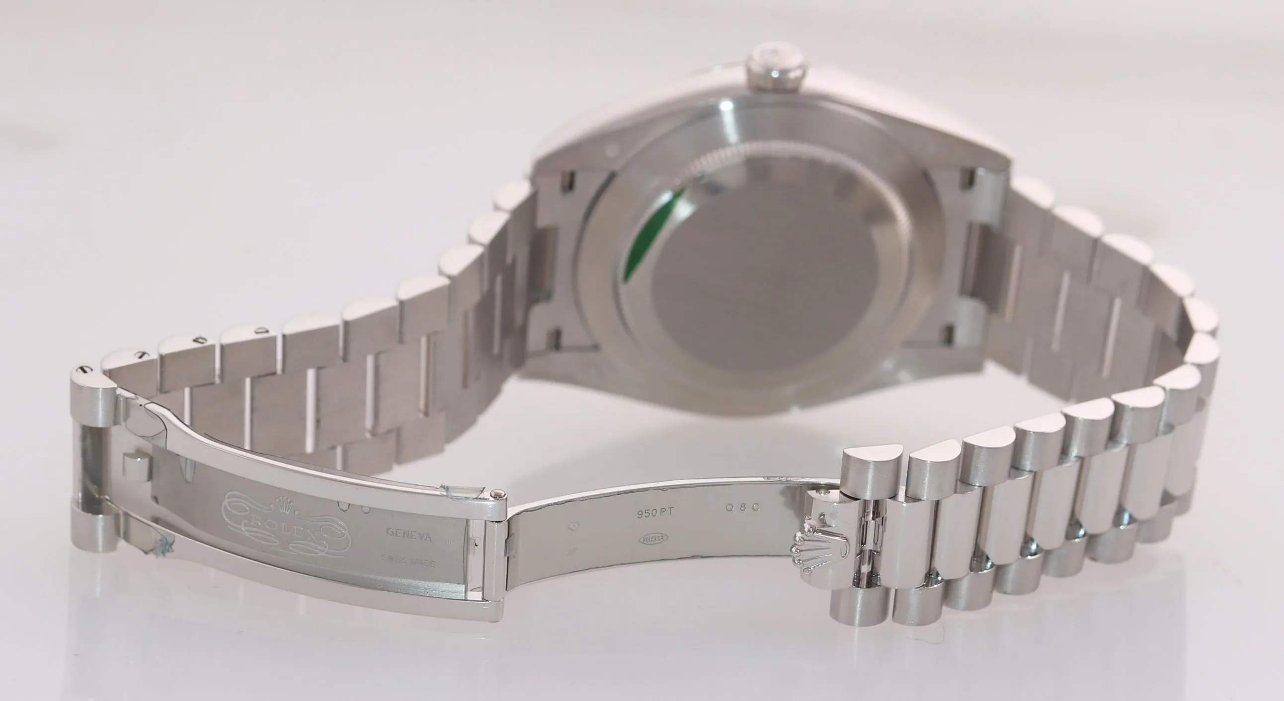 PAPERS NEW 2019 Rolex Platinum President Day Date Blue Motif 228206 Watch Box