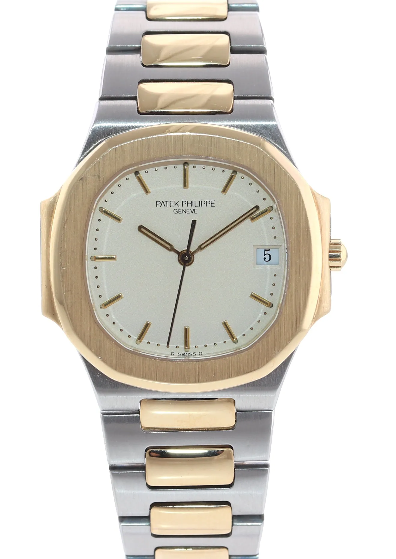 PAPERS  Patek Philippe Nautilus 3900 Yellow Gold Two Tone White Steel Watch