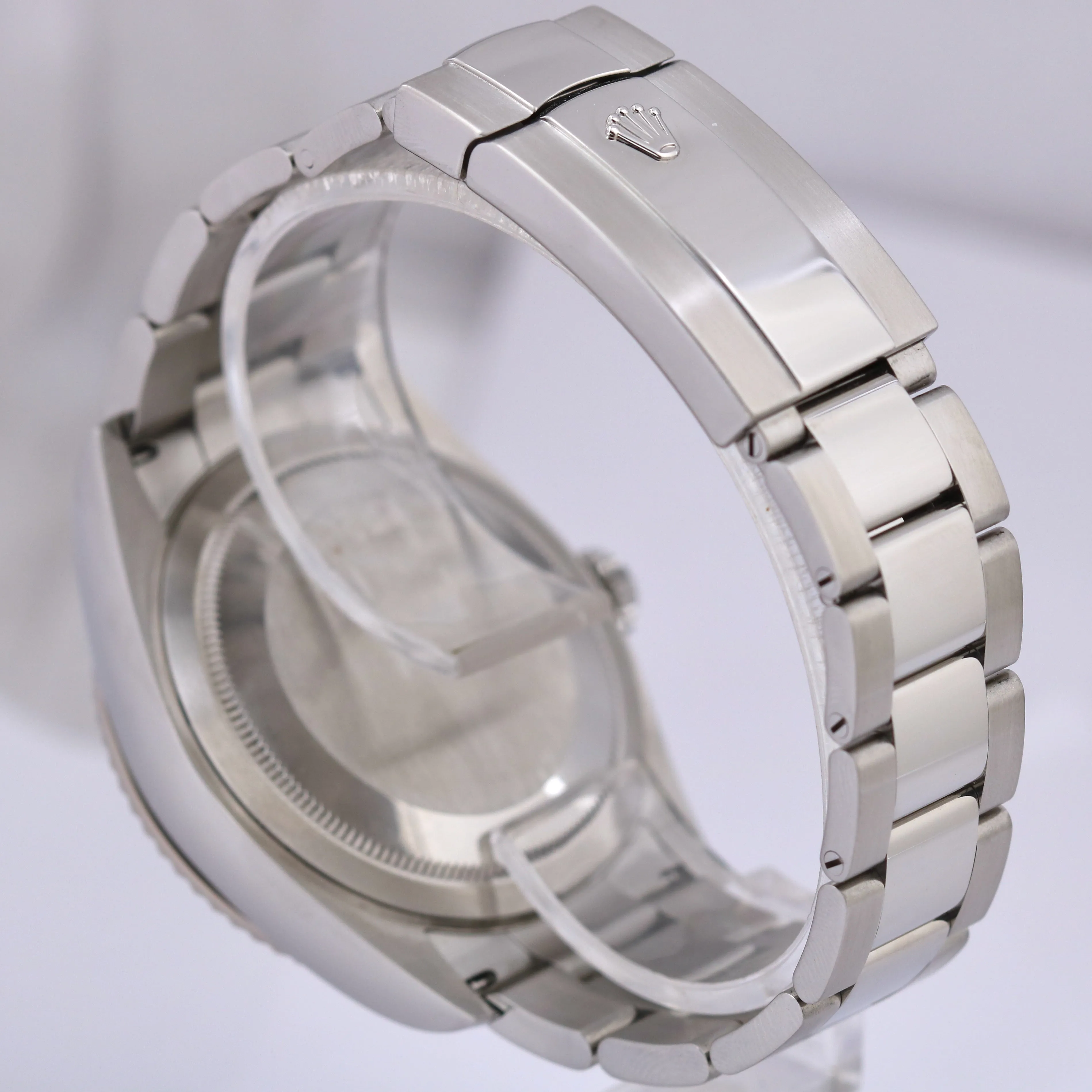 PAPERS Rolex Sky-Dweller 18K White Gold Steel BLUE 42mm Oyster Watch 326934 B P