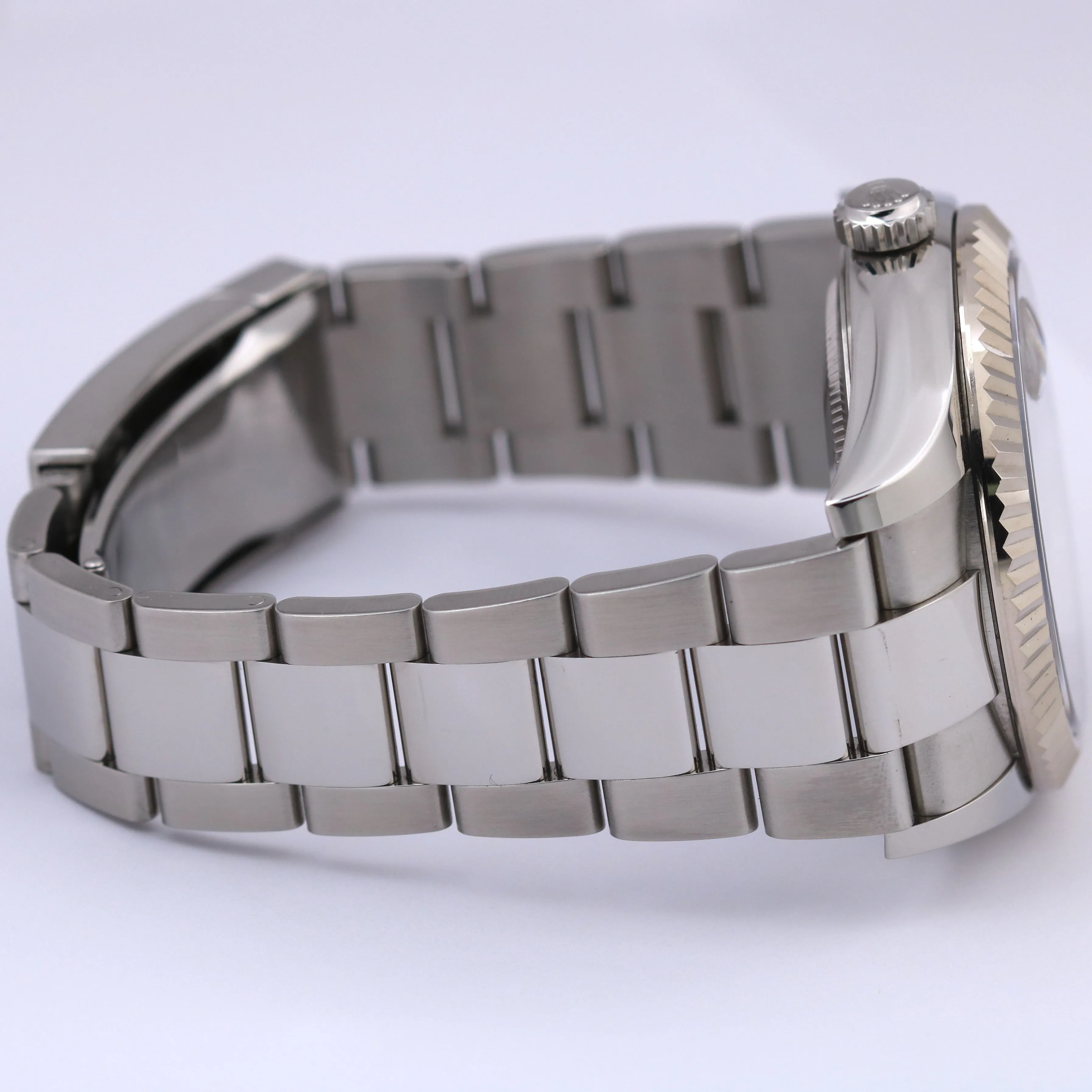PAPERS Rolex Sky-Dweller 18K White Gold Steel BLUE 42mm Oyster Watch 326934 B P
