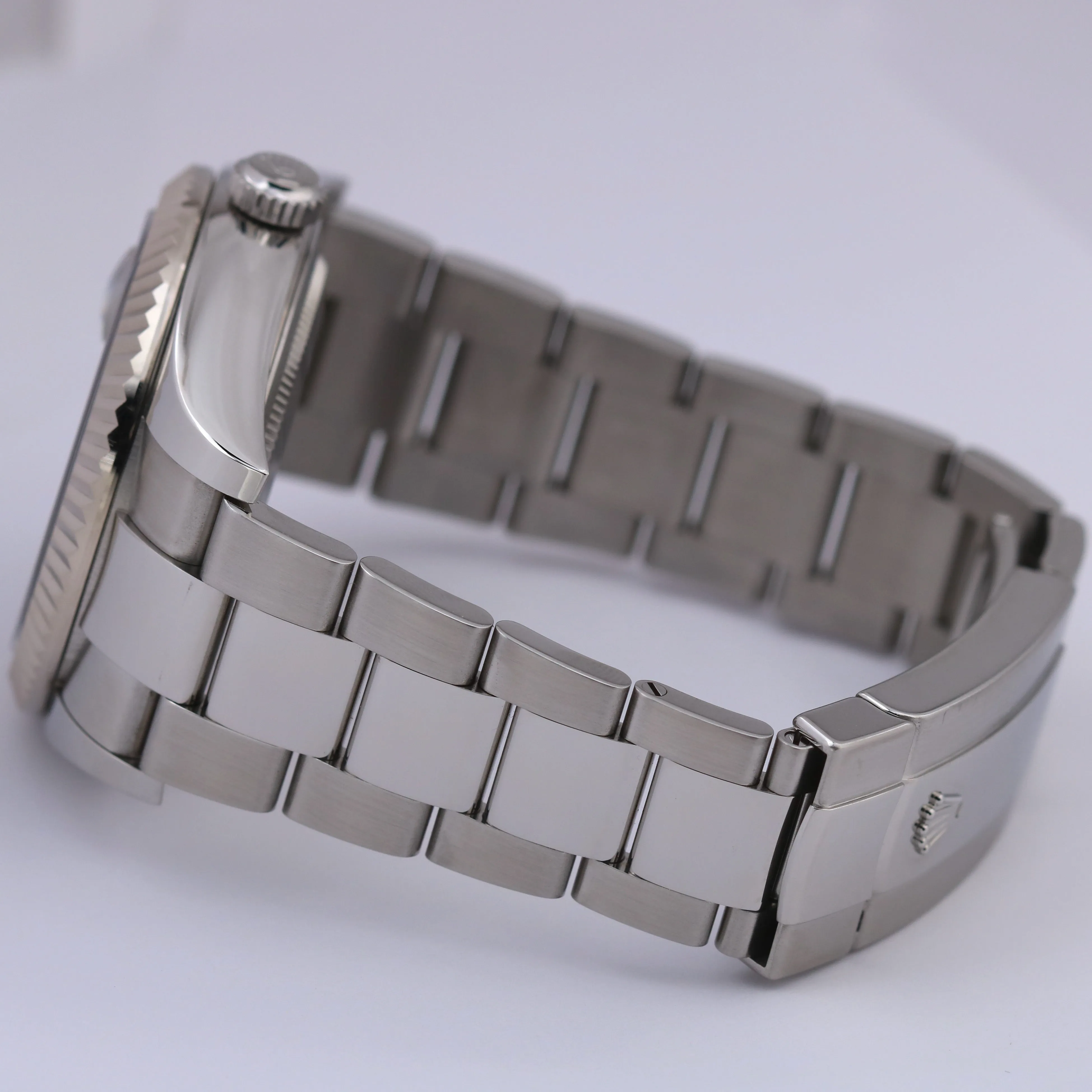 PAPERS Rolex Sky-Dweller 18K White Gold Steel BLUE 42mm Oyster Watch 326934 B P