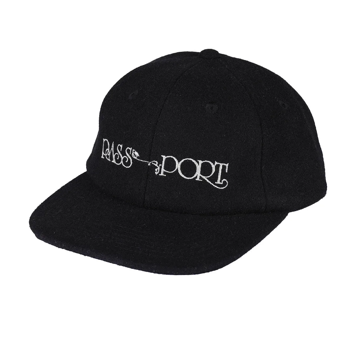 Pass~Port - Stem Logo Woollen Casual Cap Black