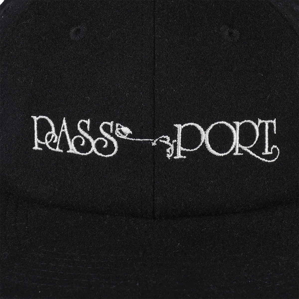 Pass~Port - Stem Logo Woollen Casual Cap Black