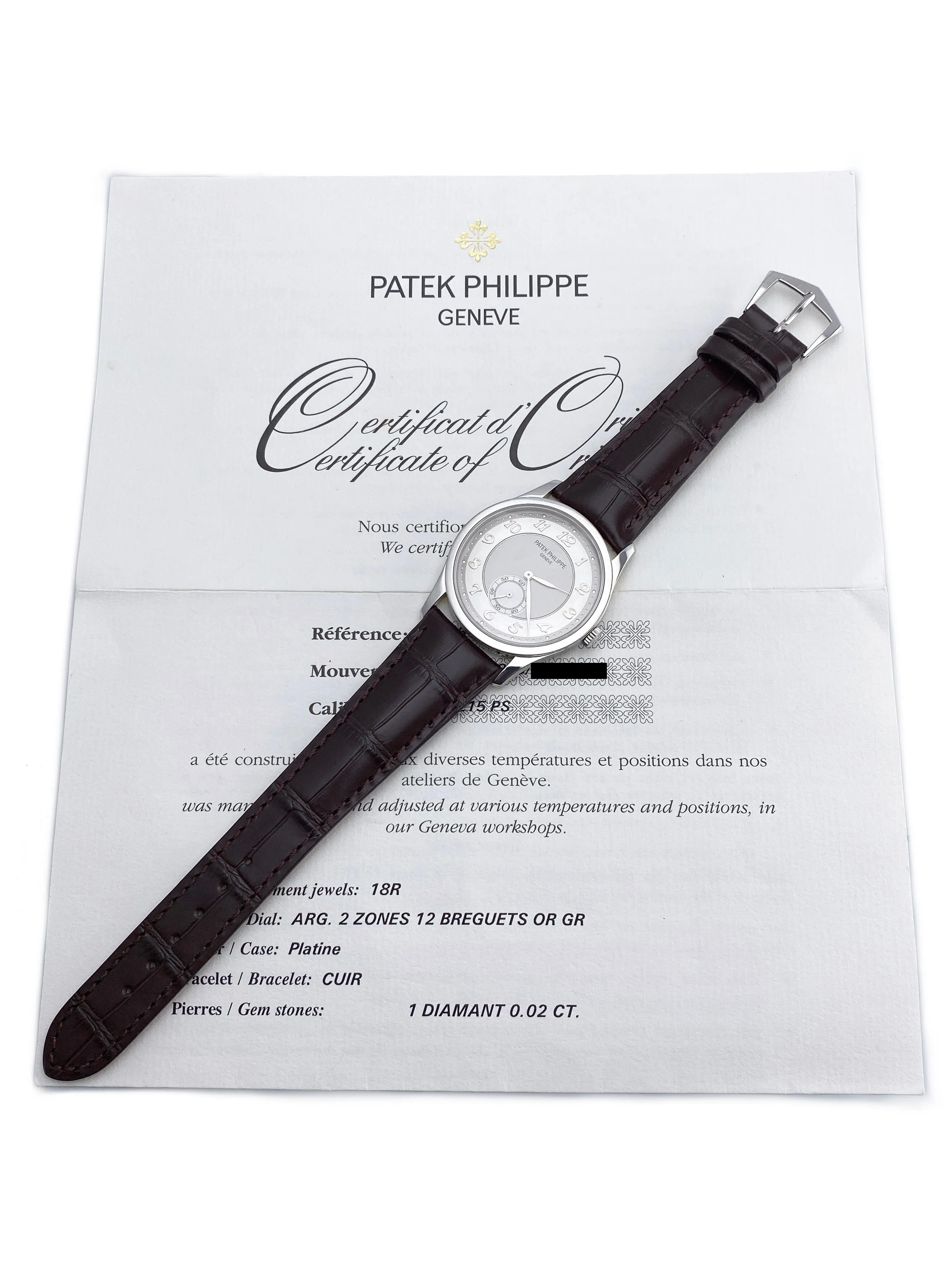 Patek Philippe 5196P-001 Silver Dial Platinum Mens Watch Box Papers