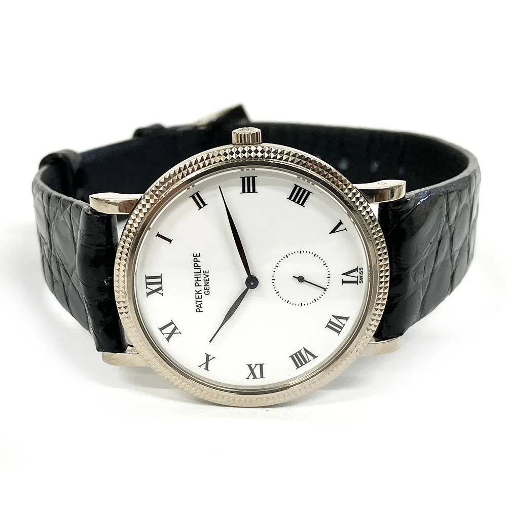 Patek Philippe Calatrava 3919G-001 White Roman Dial Dec 2001