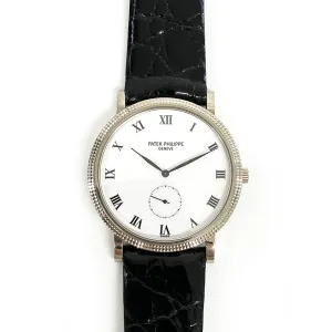 Patek Philippe Calatrava 3919G-001 White Roman Dial Dec 2001