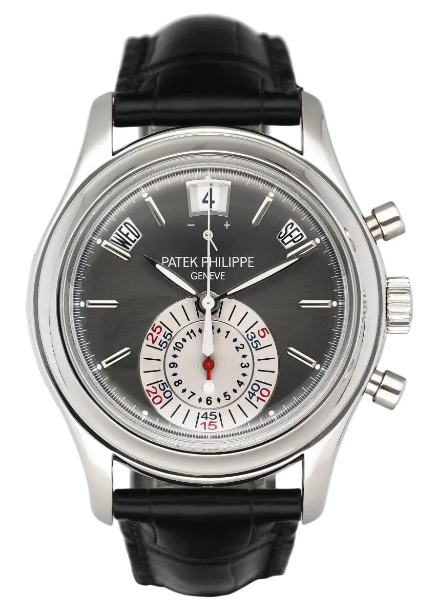 Patek Philippe Complications Annual Calendar 5960P Gray Dial Mens Watch Box Papers