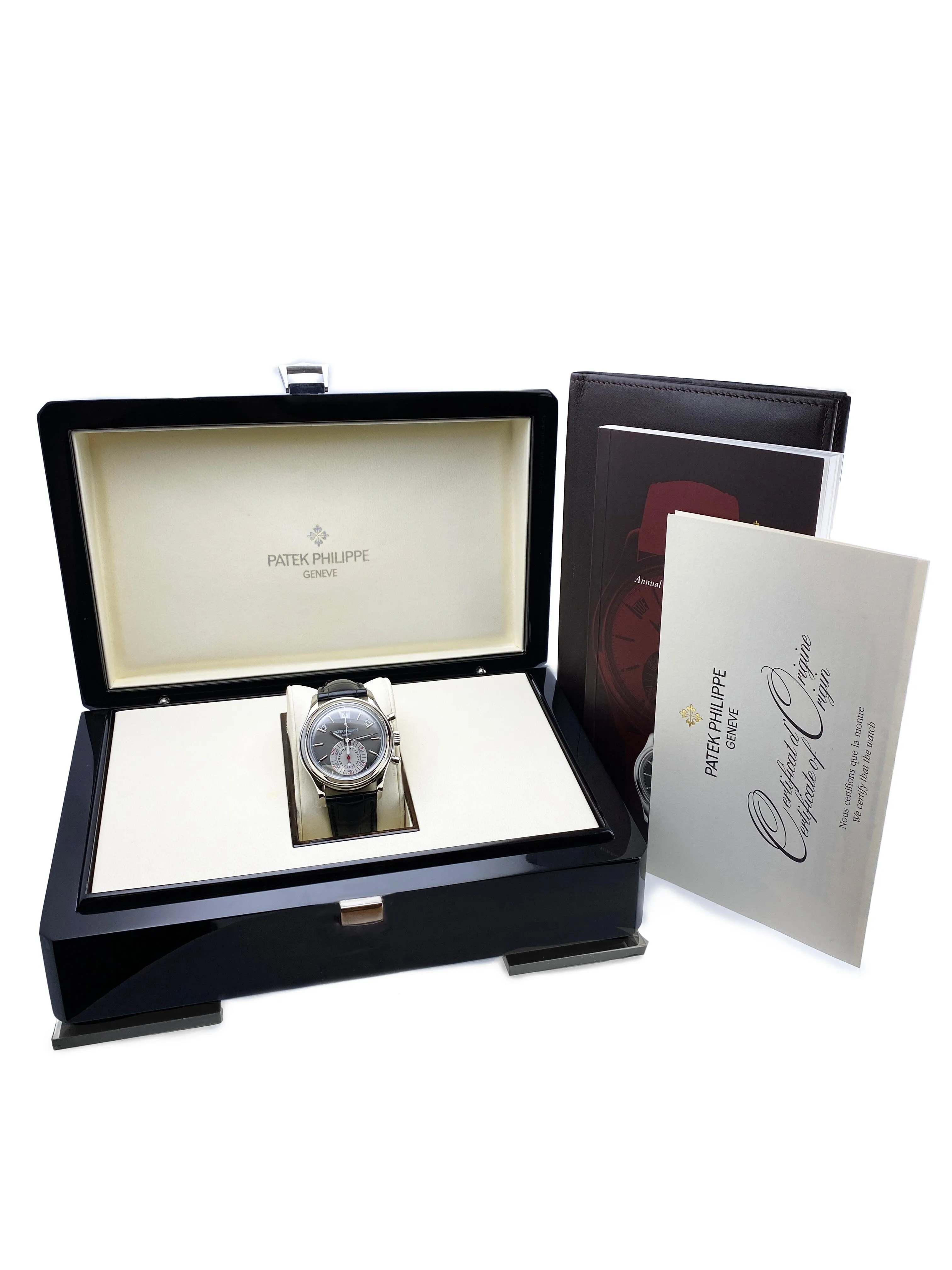 Patek Philippe Complications Annual Calendar 5960P Gray Dial Mens Watch Box Papers