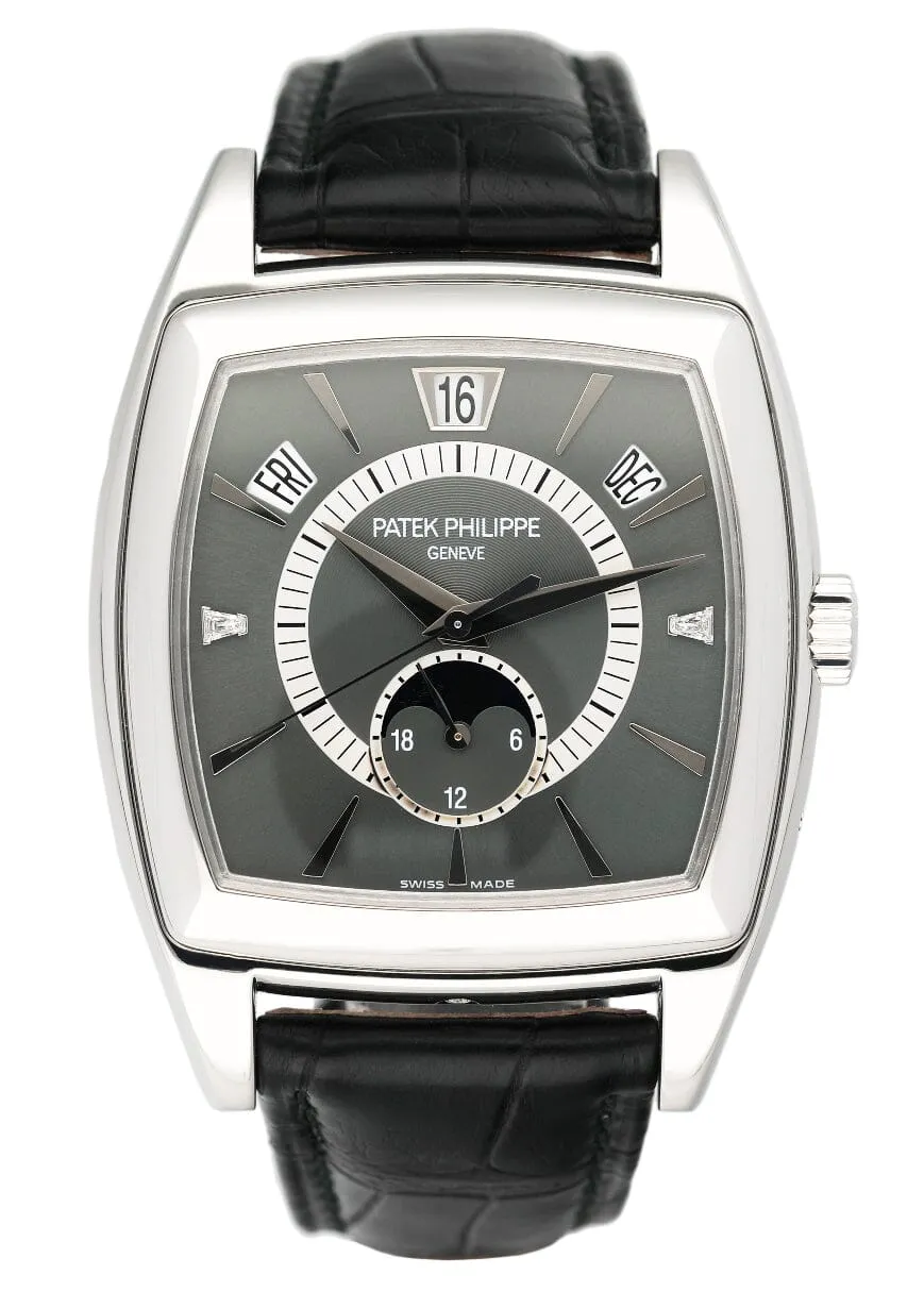 Patek Philippe Gondolo Calendario 5135P Gray Dial Mens Watch Box Papers