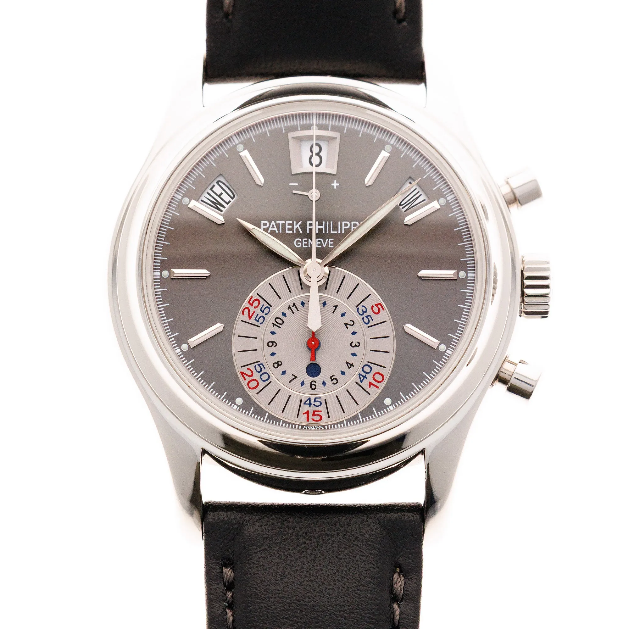 Patek Philippe Platinum Annual Calendar Chronograph Ref. 5960 with Original Box and Papers