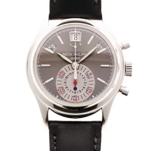Patek Philippe Platinum Annual Calendar Chronograph Ref. 5960 with Original Box and Papers