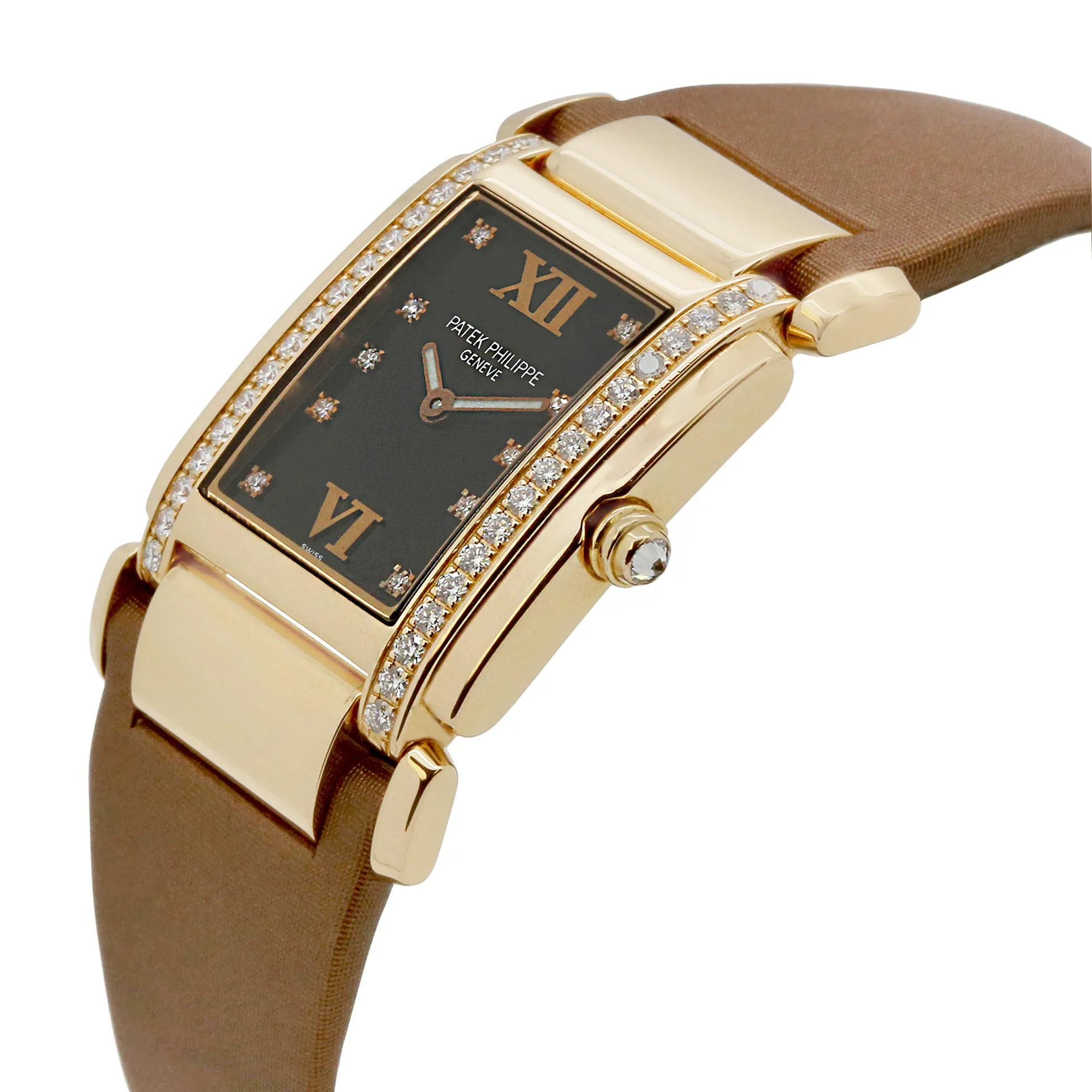 Patek Philippe Twenty 4 Diamond 4920R-001 Black Dial Quartz Women's Watch
