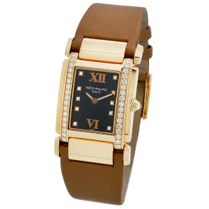Patek Philippe Twenty 4 Diamond 4920R-001 Black Dial Quartz Women's Watch