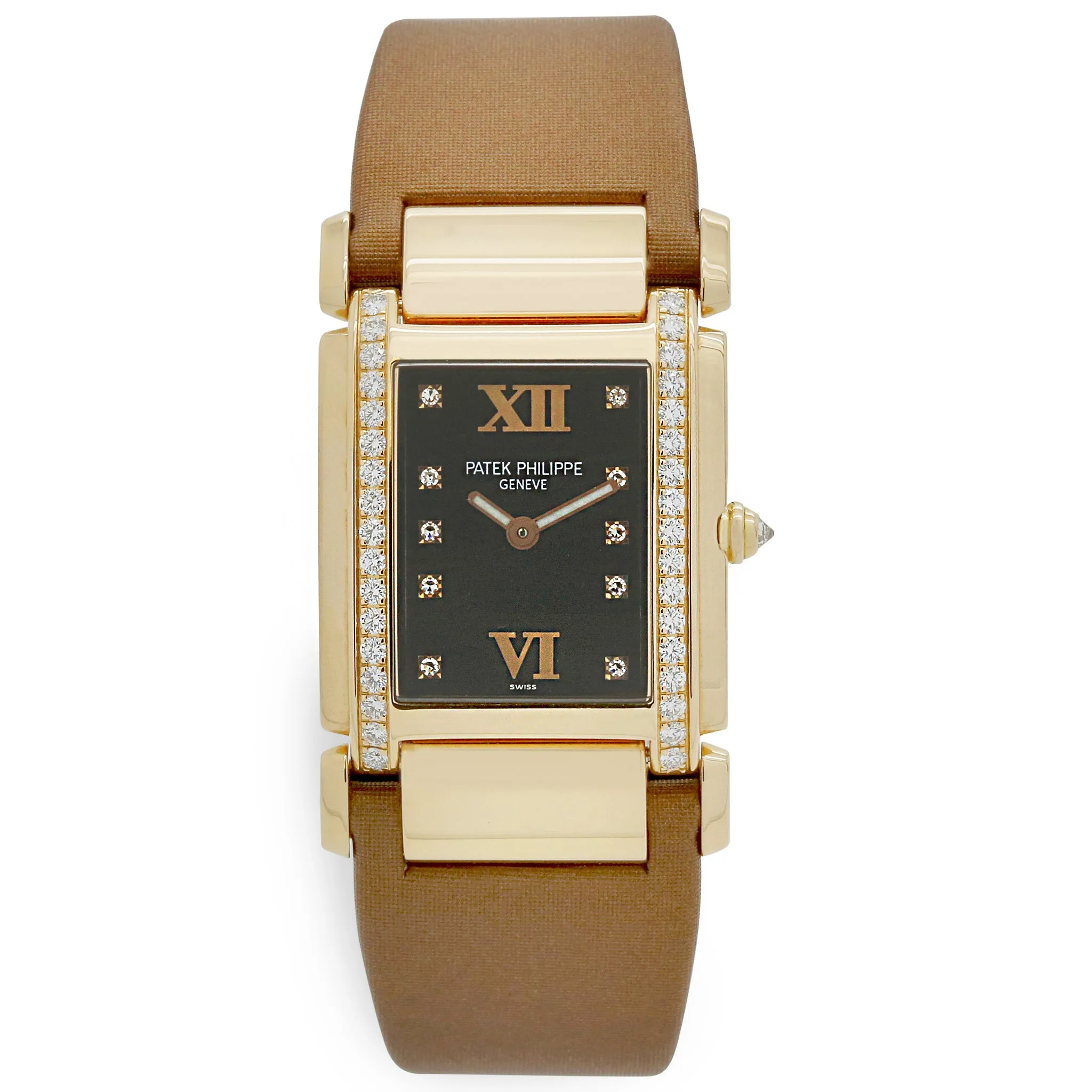 Patek Philippe Twenty 4 Diamond 4920R-001 Black Dial Quartz Women's Watch
