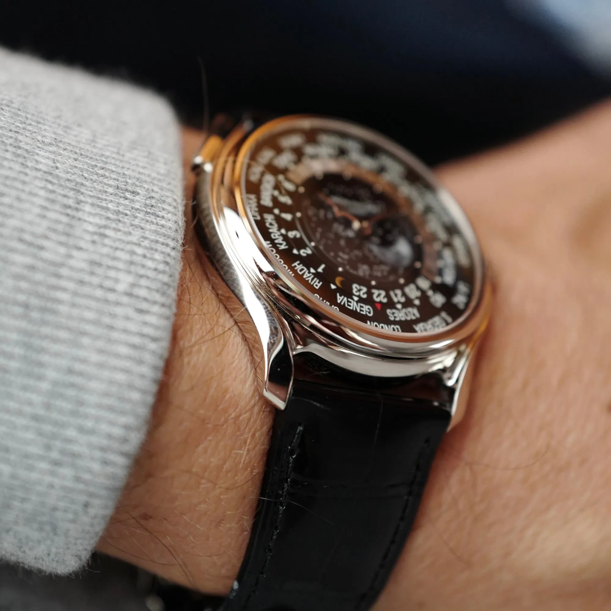 Patek Philippe White Gold World Time 175th Anniversary Ref. 5575