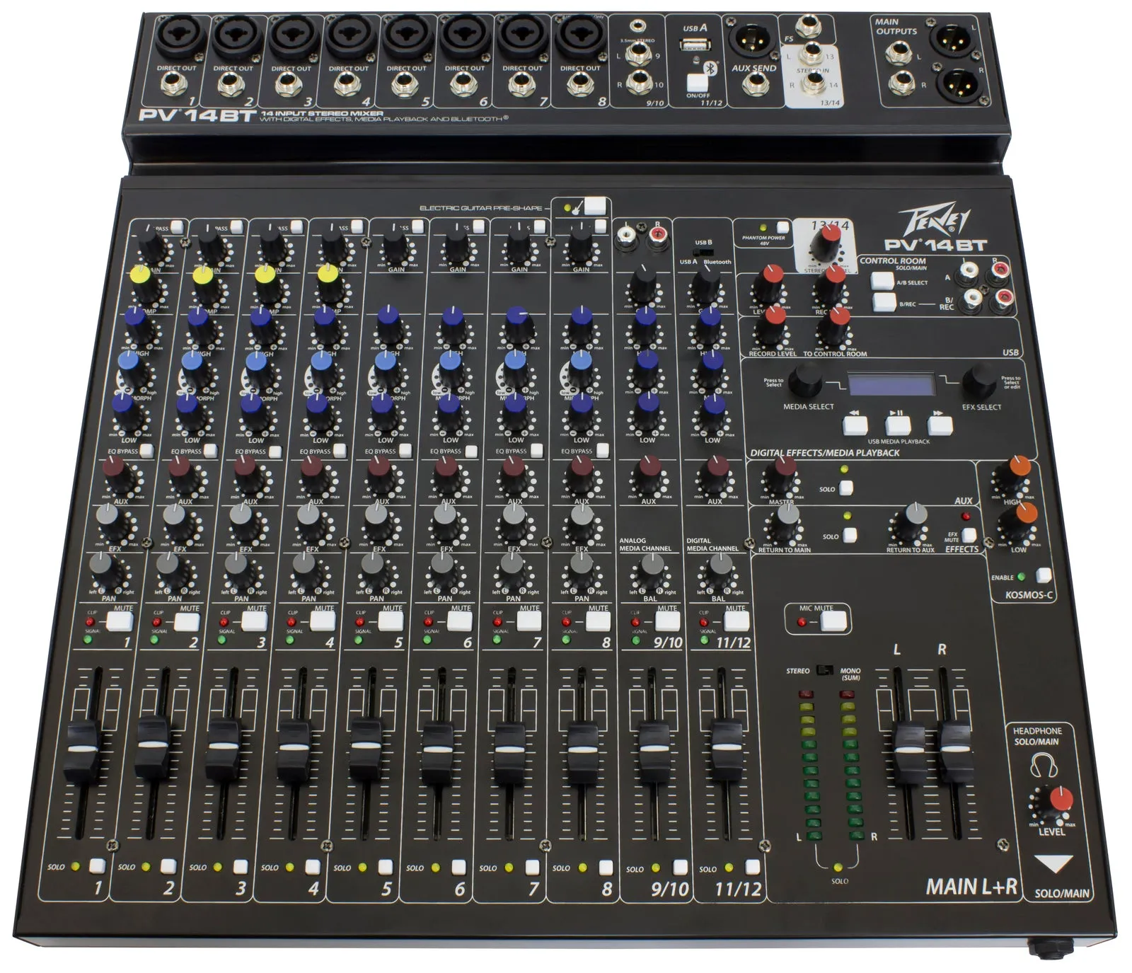 Peavey PV Series "PV-14BT" Compact 14-Channel Mixer with Bluetooth