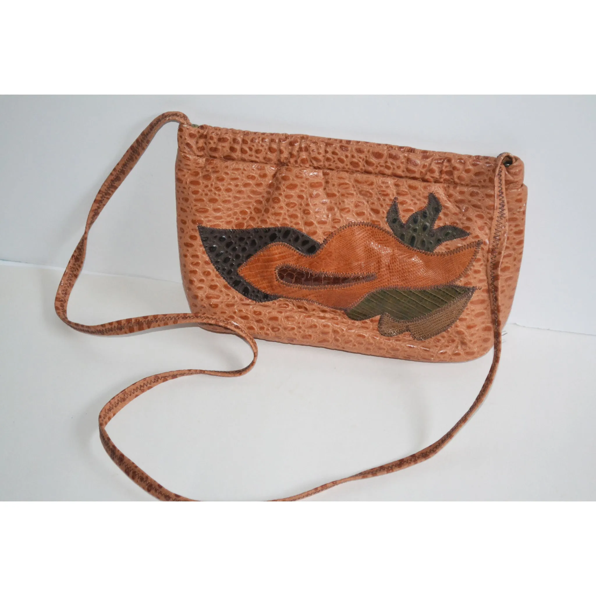 Pebbled Leather Patchwork Purse