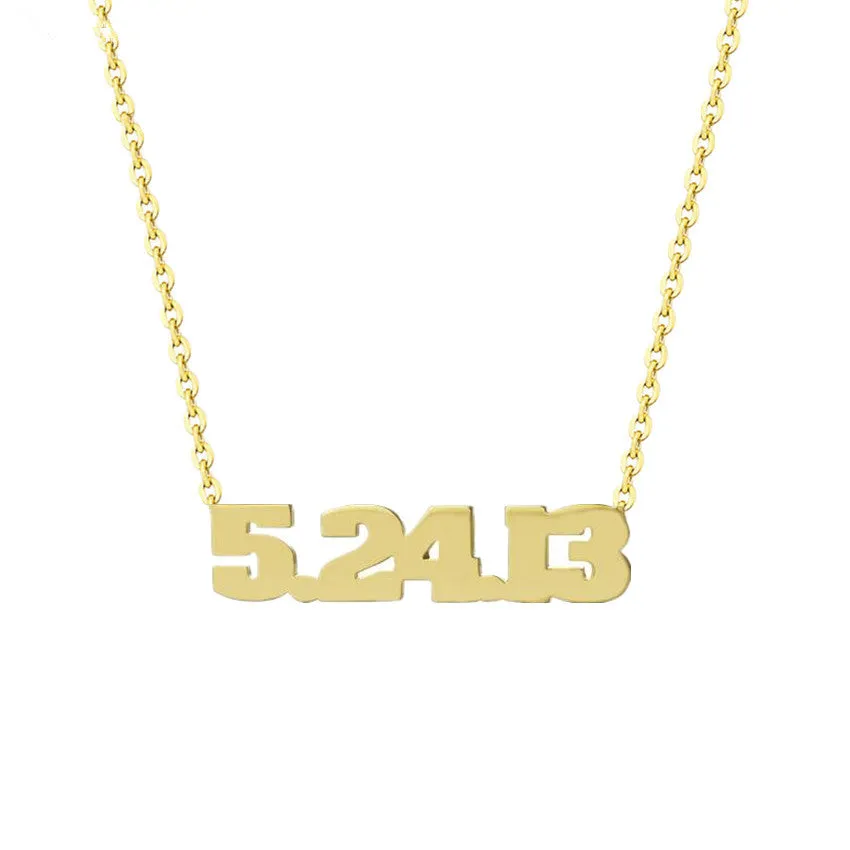 Personalized Number / Date Necklace