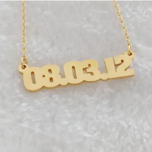 Personalized Number / Date Necklace
