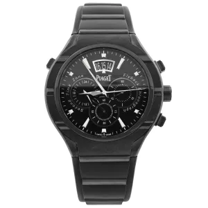 Piaget Men's Polo FortyFive Titanium & Stainless Steel 45mm Black Chronograph Stick Dial Watch Reference #: G0A37004