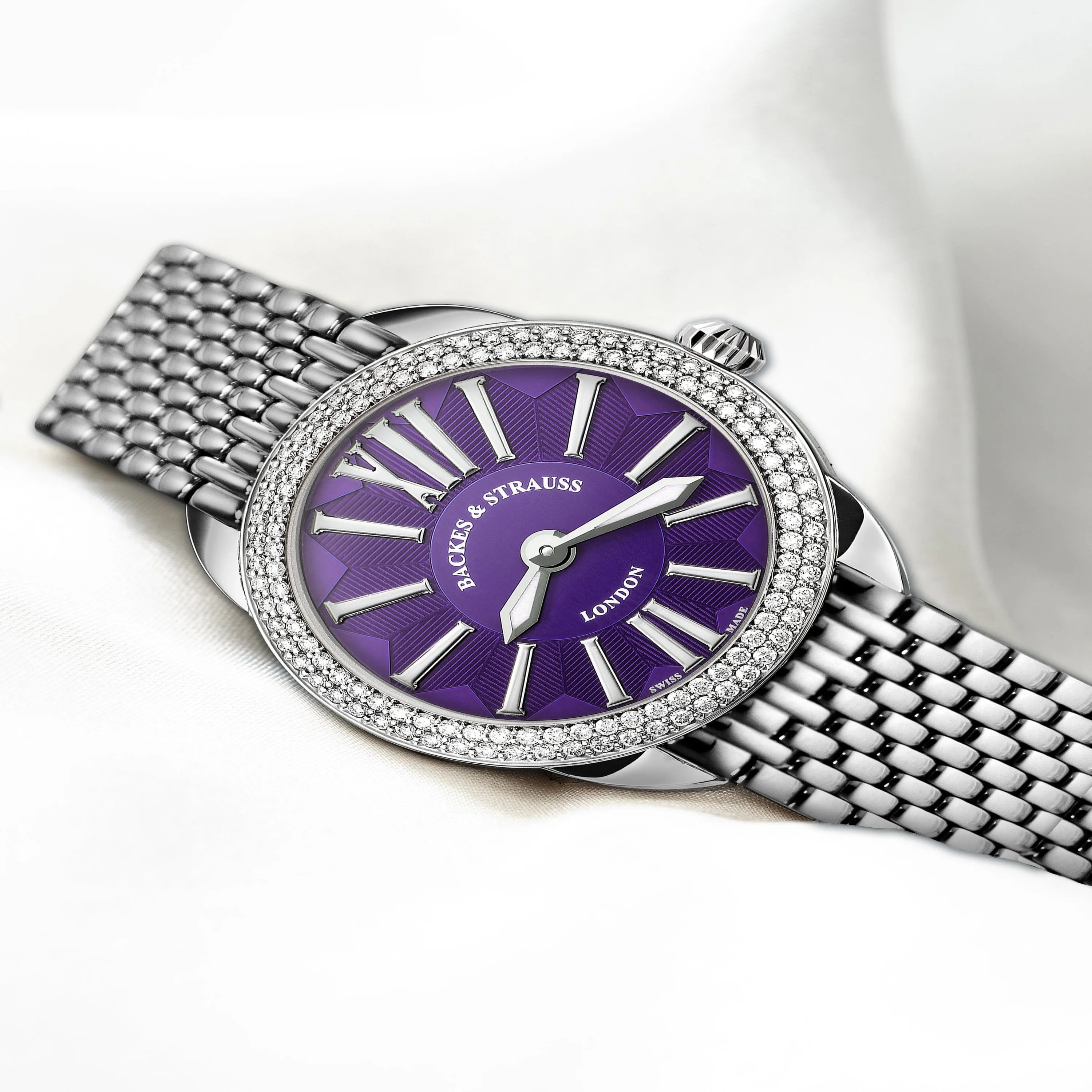 Piccadilly Renaissance Mayfair 33 Luxury Steel Diamond Watch
