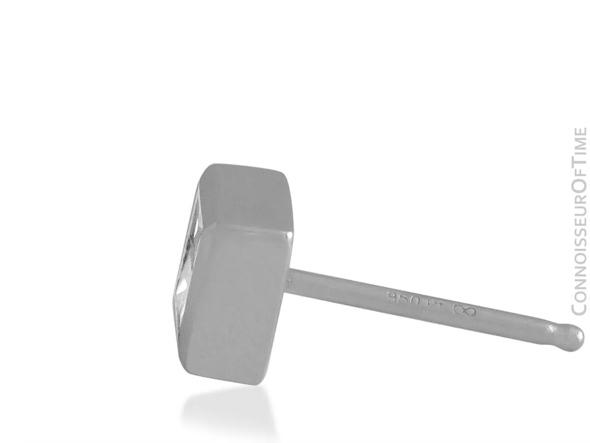Platinum and Diamond Half-Carat Stud Earrings
